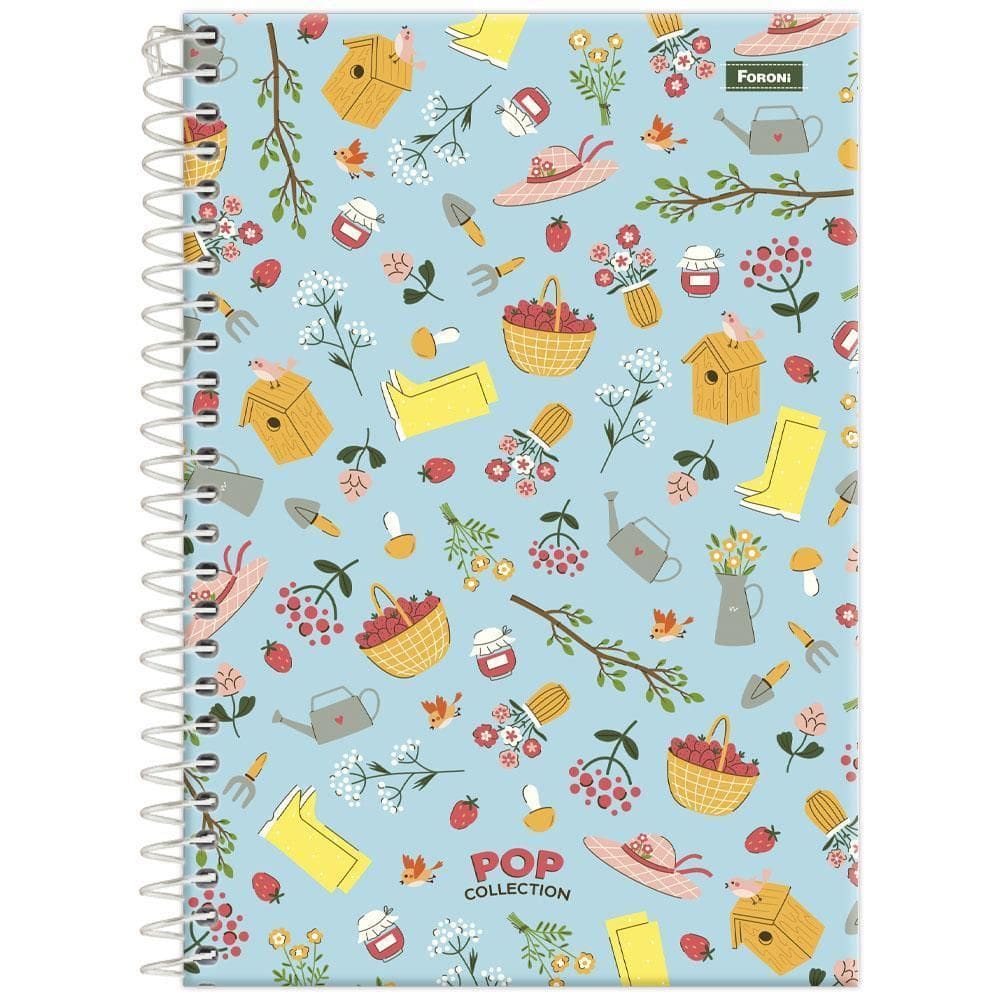 Caderno 1/4 80Fls Esp 140X202Mm Pop Collection Jardim Foroni
