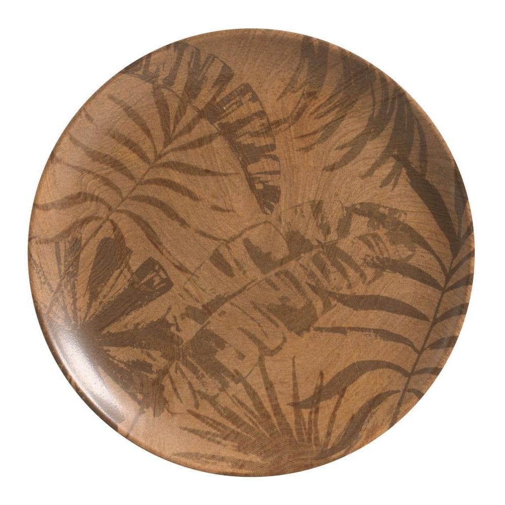 Conjunto Com 6 Pratos Raso Coup Palm Tree Terracota 29Cm