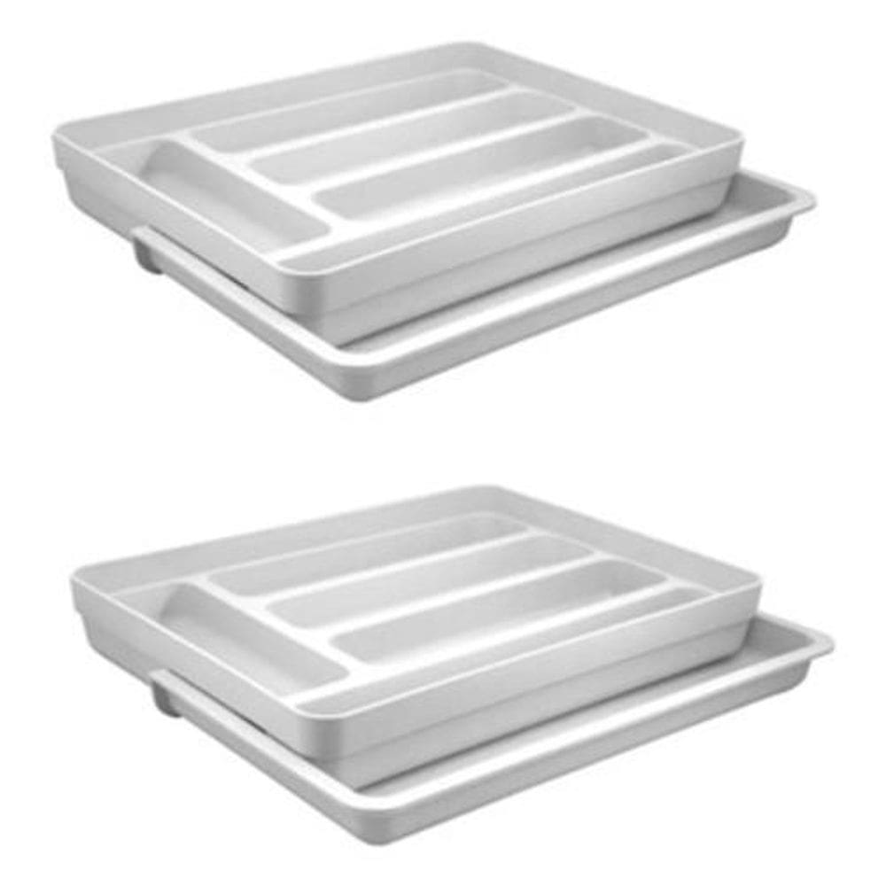 Kit 2X Organizador Extensível Ol650 F6290 - Branco