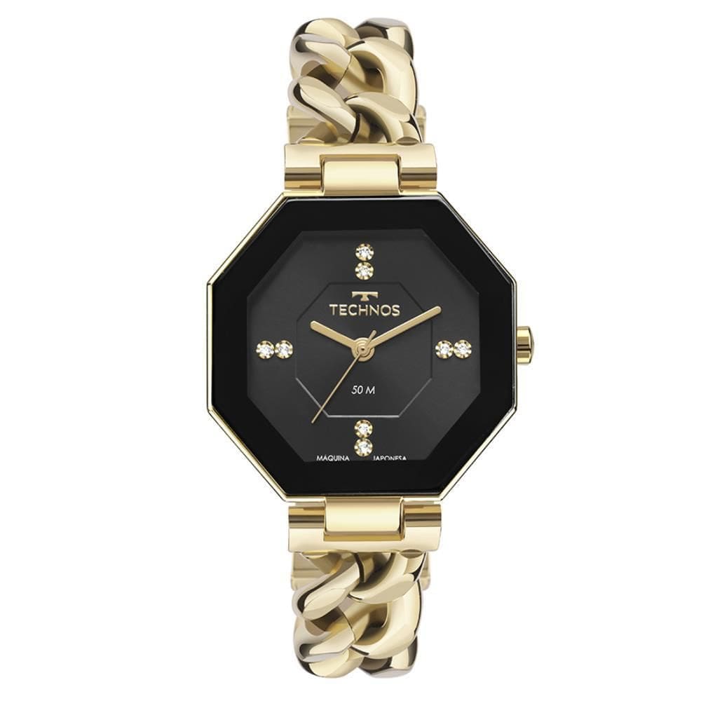 Relógio Technos Feminino Ref: 2036Mto/1P Bracelete Hexagonal