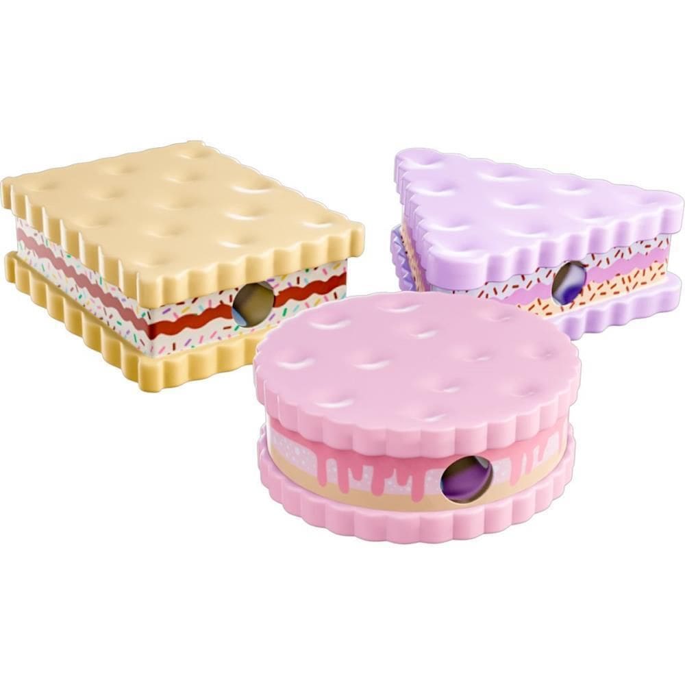 Apontador C/Depósito Biscoito 3 Modelos 3 Cores 12Un Sertic