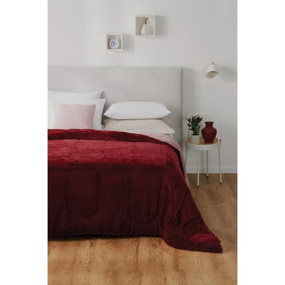 Coberdrom Dupla Face Liso Casal Prisma 200X220M Marsala