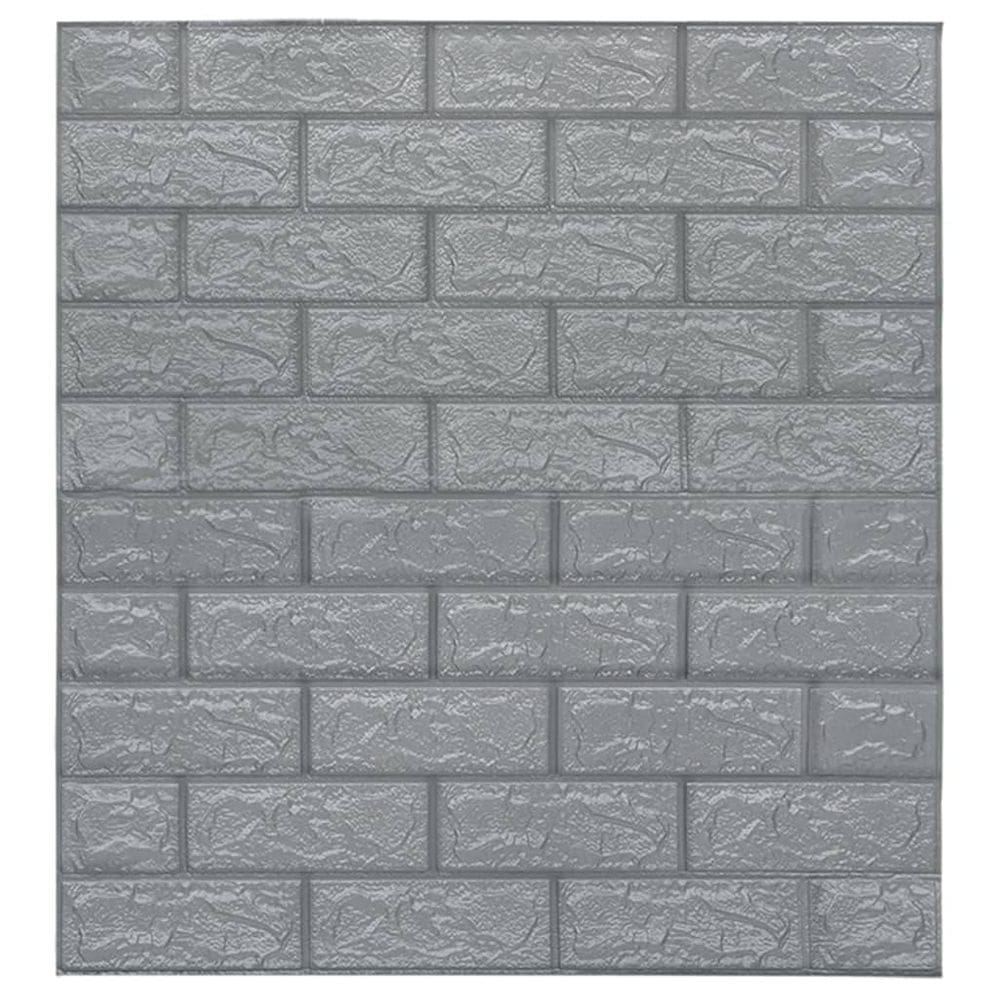 Painéis de papel de parede VidaXL 3D Anthracite Brick Design 27,6 x 30,3 cm