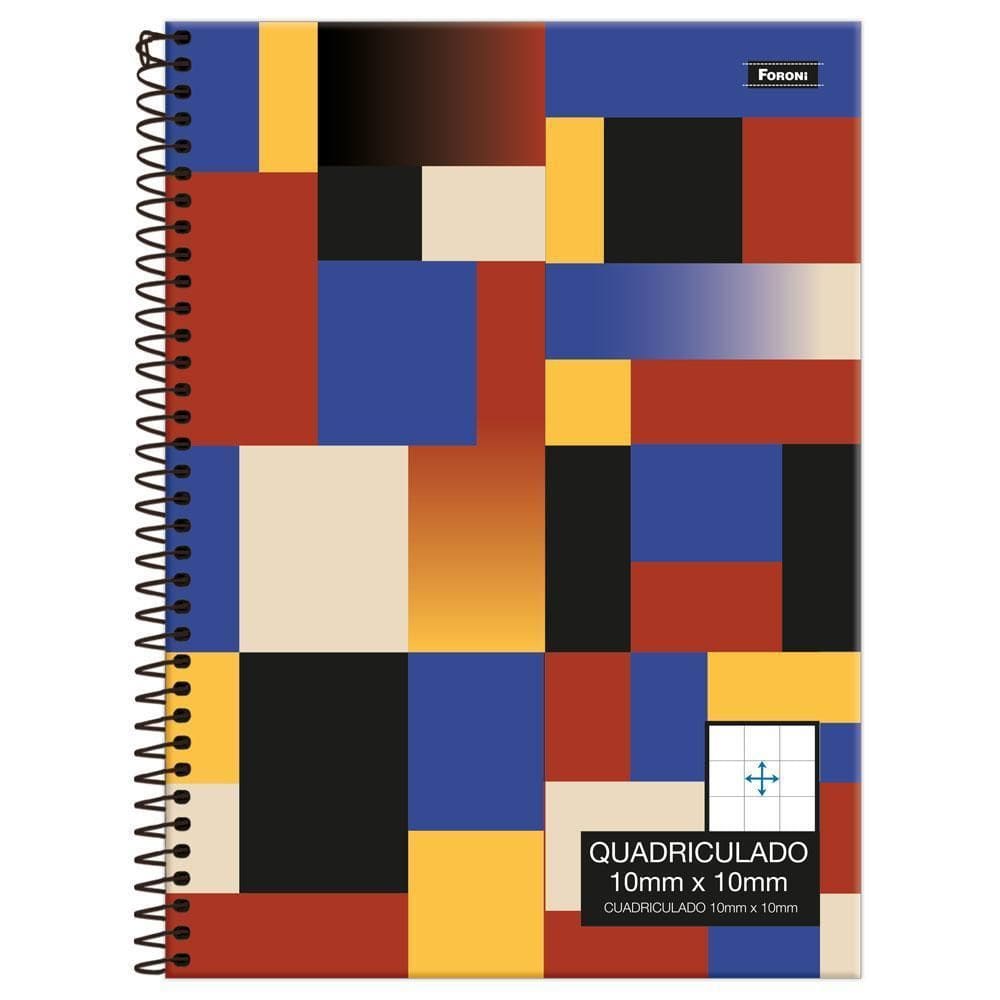Caderno Univ 1 Matéria 80Fls Quadriculado 1X1Cm Lrj Foroni