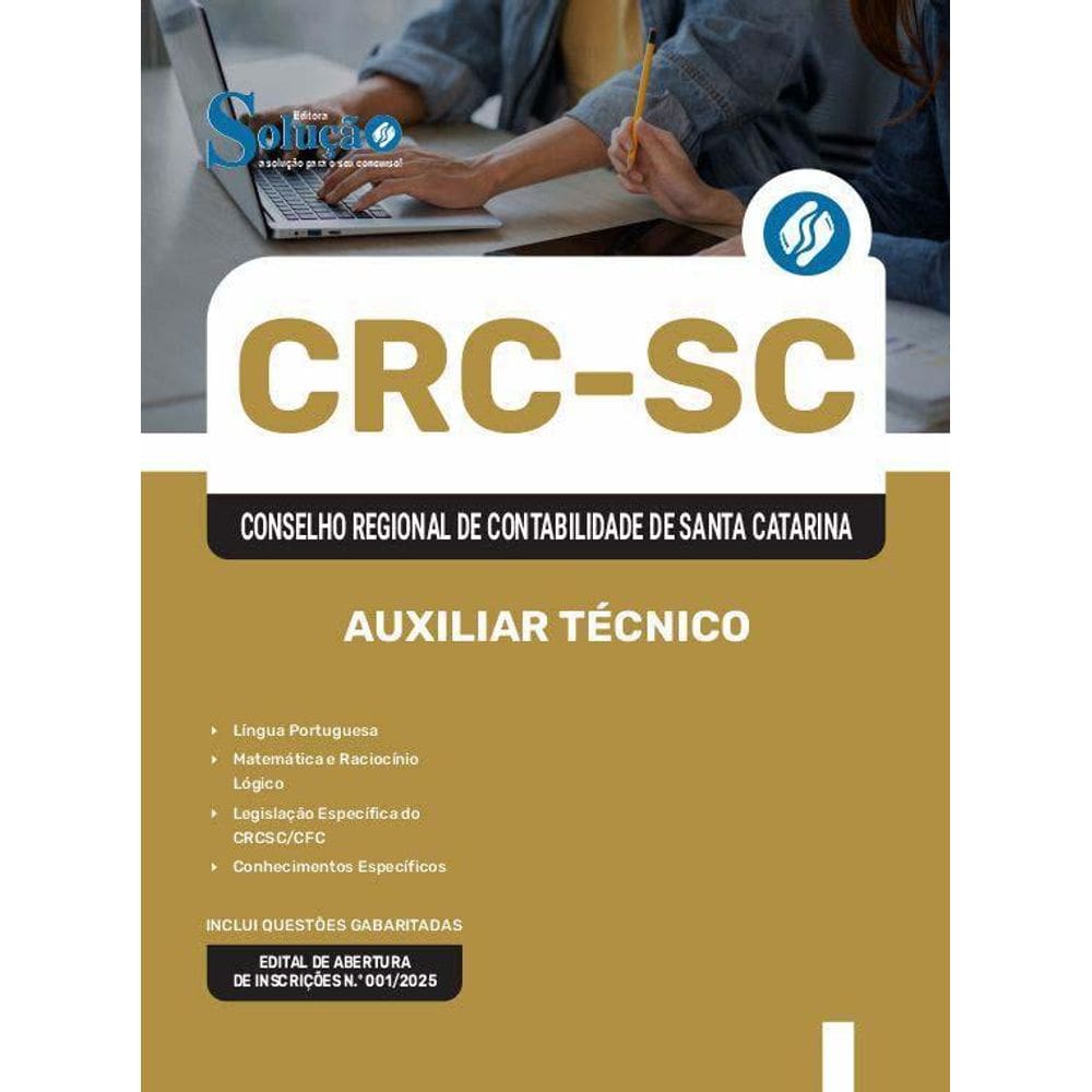 Apostila Crc Sc 2025 - Auxiliar Técnico