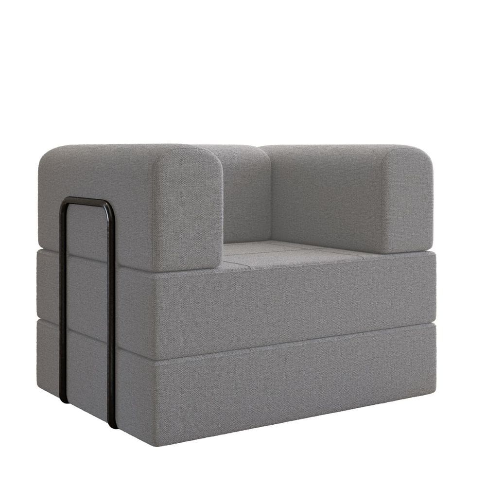 Poltrona Decorativa Joana Modular Sala Linho Para Sala