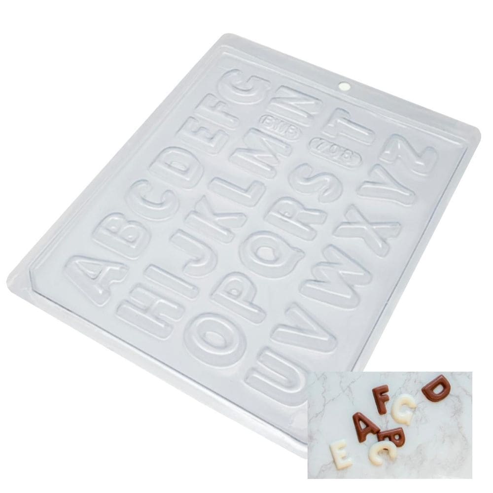 10Un Formas De Acetato Alfabeto Pequeno Chocolate Bwb