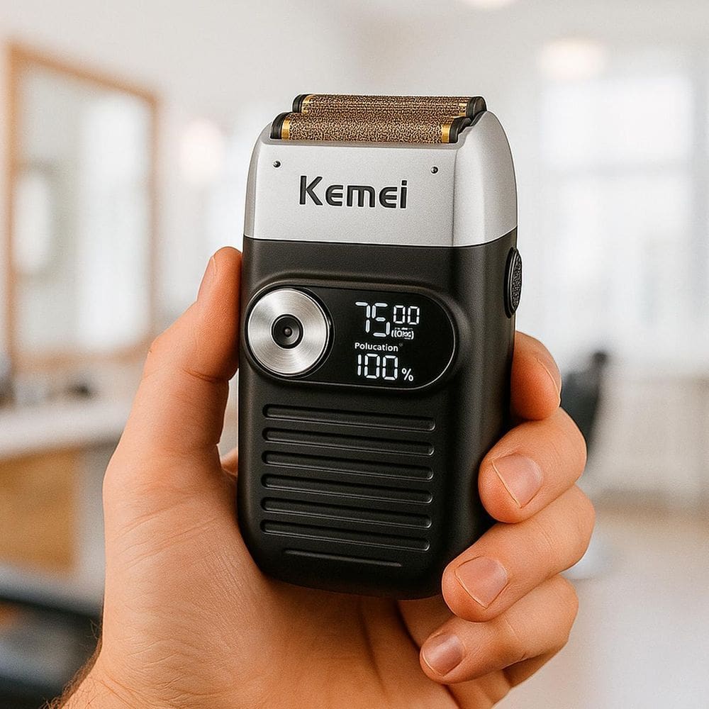 Barbeador Portátil Corte De Precisão Kemei