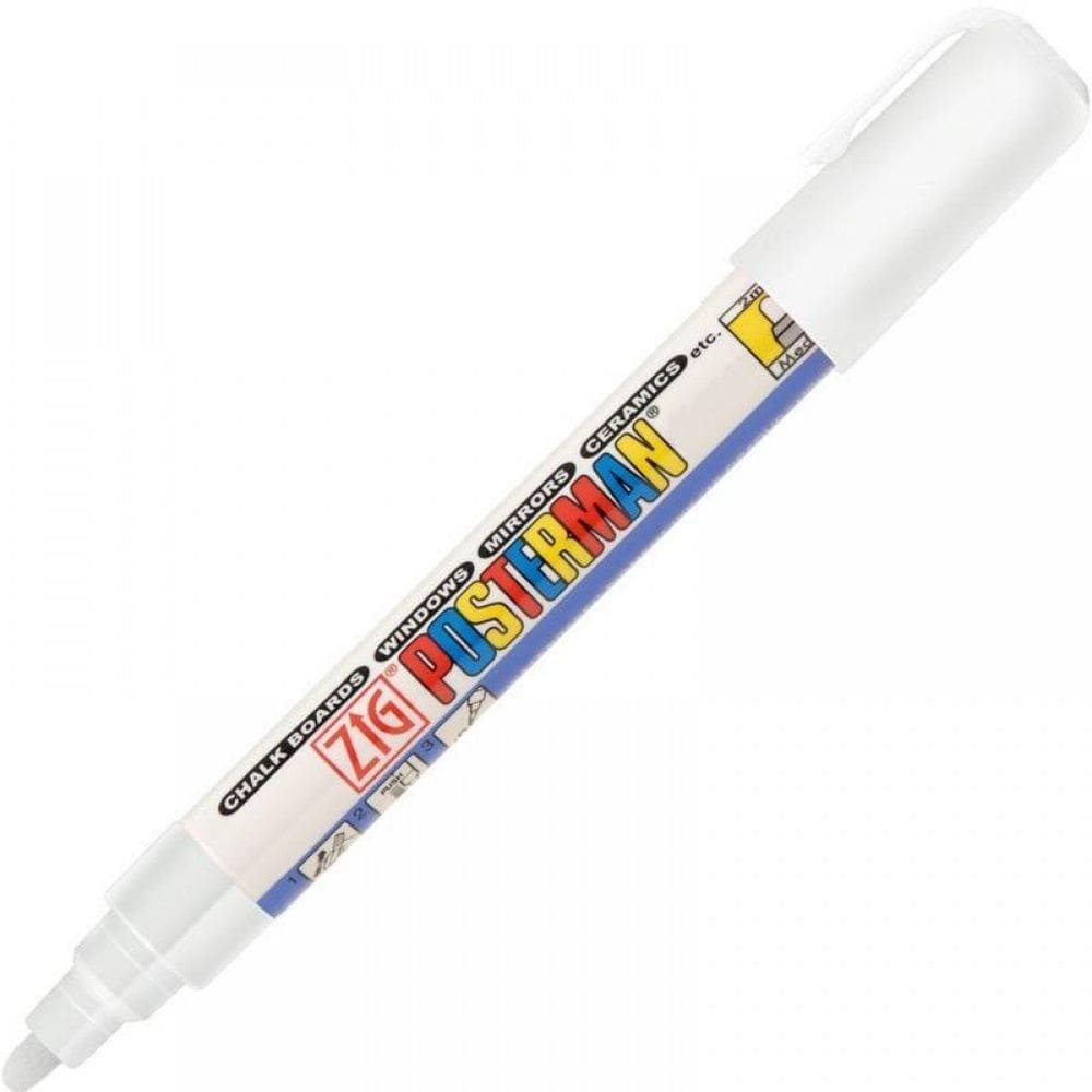 Caneta Marcador Zig Posterman Pma-30 White