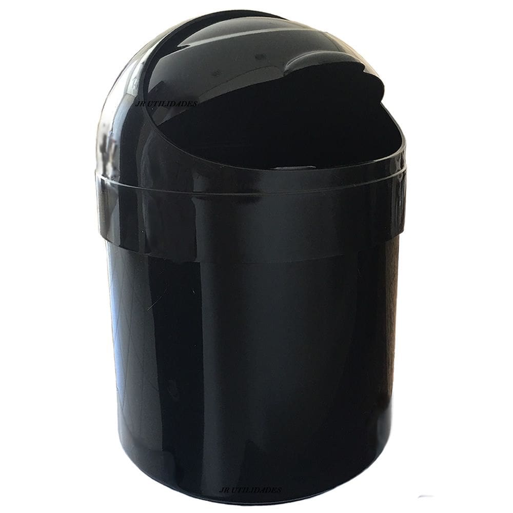 Lixeira Com Tampa Basculante Cesto Lixo  6 L Preto ct5