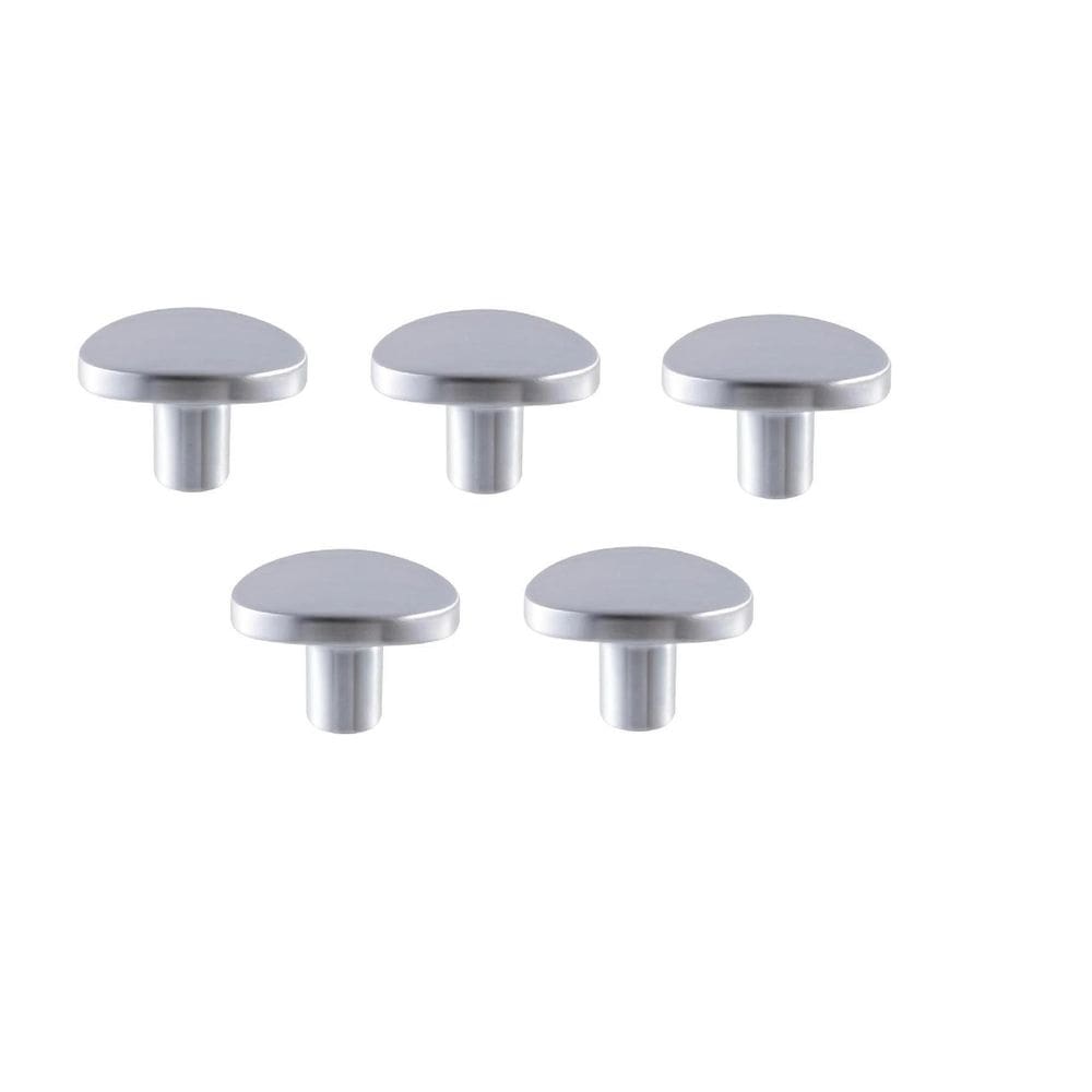 Kit 5 Puxador Beetle Zen Cromado Zp5403.1 Ponto Brilho