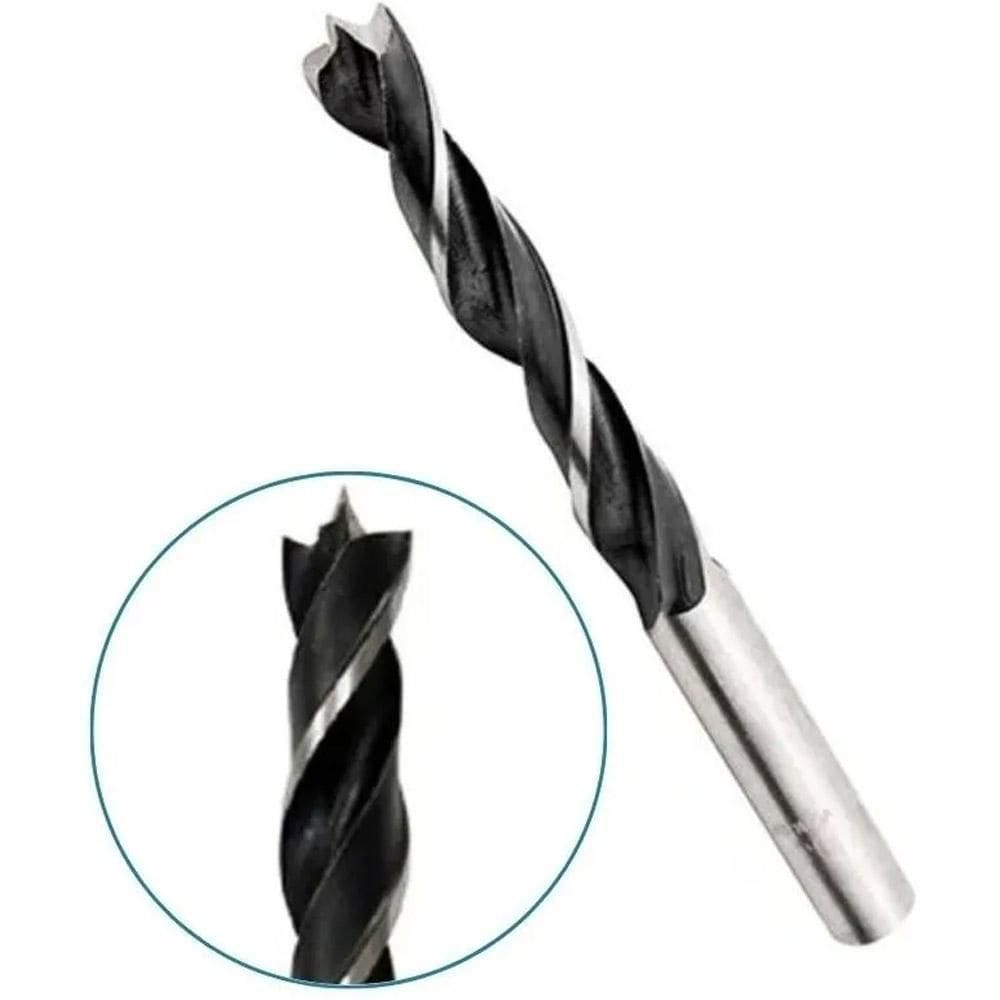 Broca 3 Pontas Para Madeira 4Mm 10