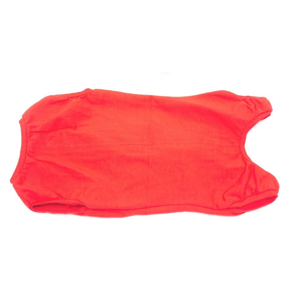 Roupa cirúrgica para cachorro na cor vermelha tamanho EG