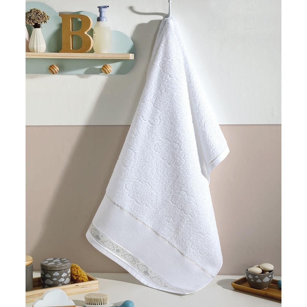 Toalha De Banho Felpudo Jacquard Para Bordar Baby Kids