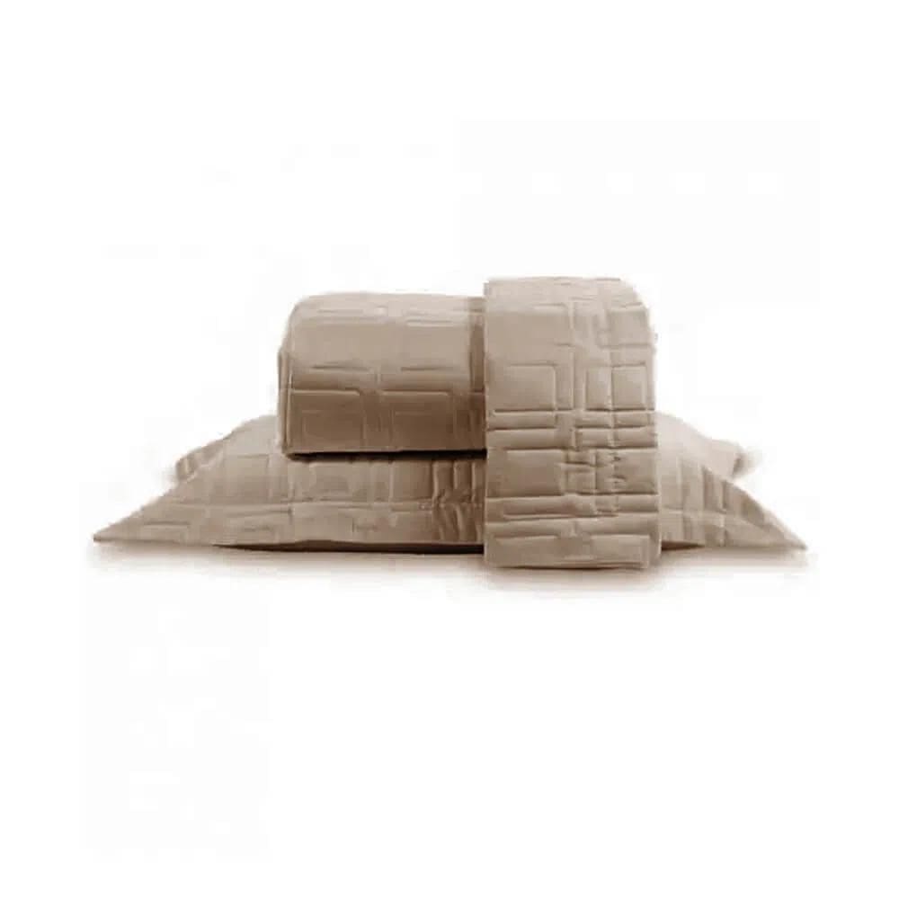 Kit Colcha Casal 300 Fios Constantine - Marken Fassi Bege