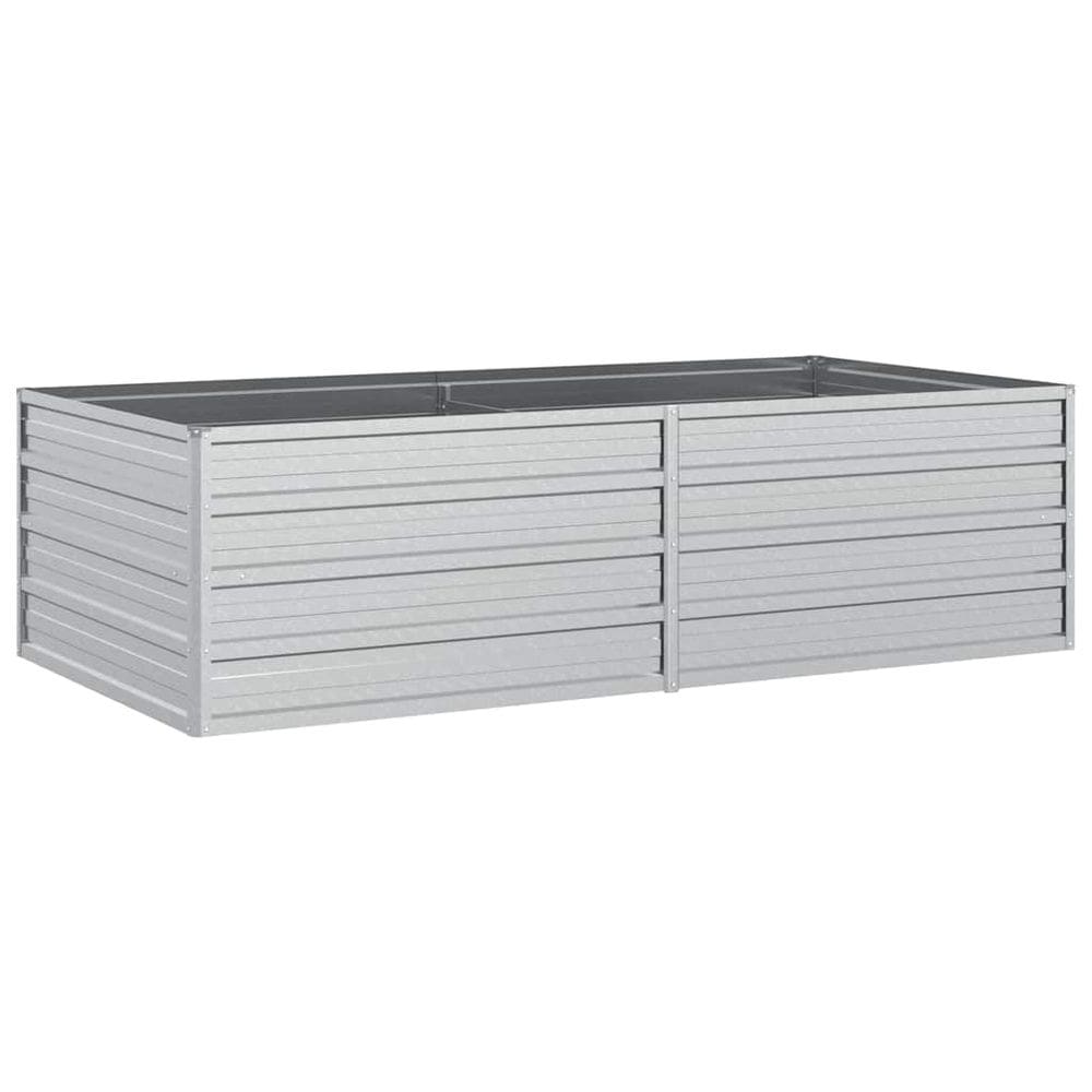 Plantador de canteiro elevado VidaXL em aço galvanizado 63x31,5x45cm