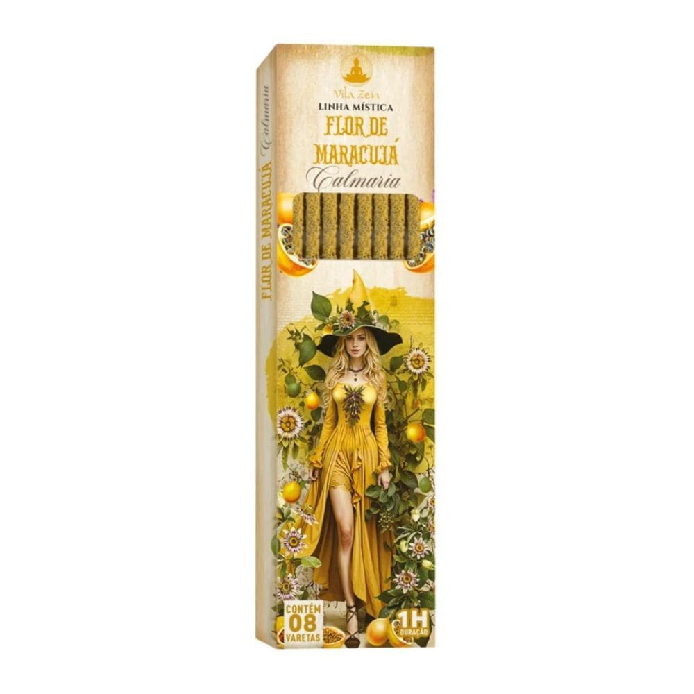 Incenso Flor De Maracujá C/8 Varetas + Presente