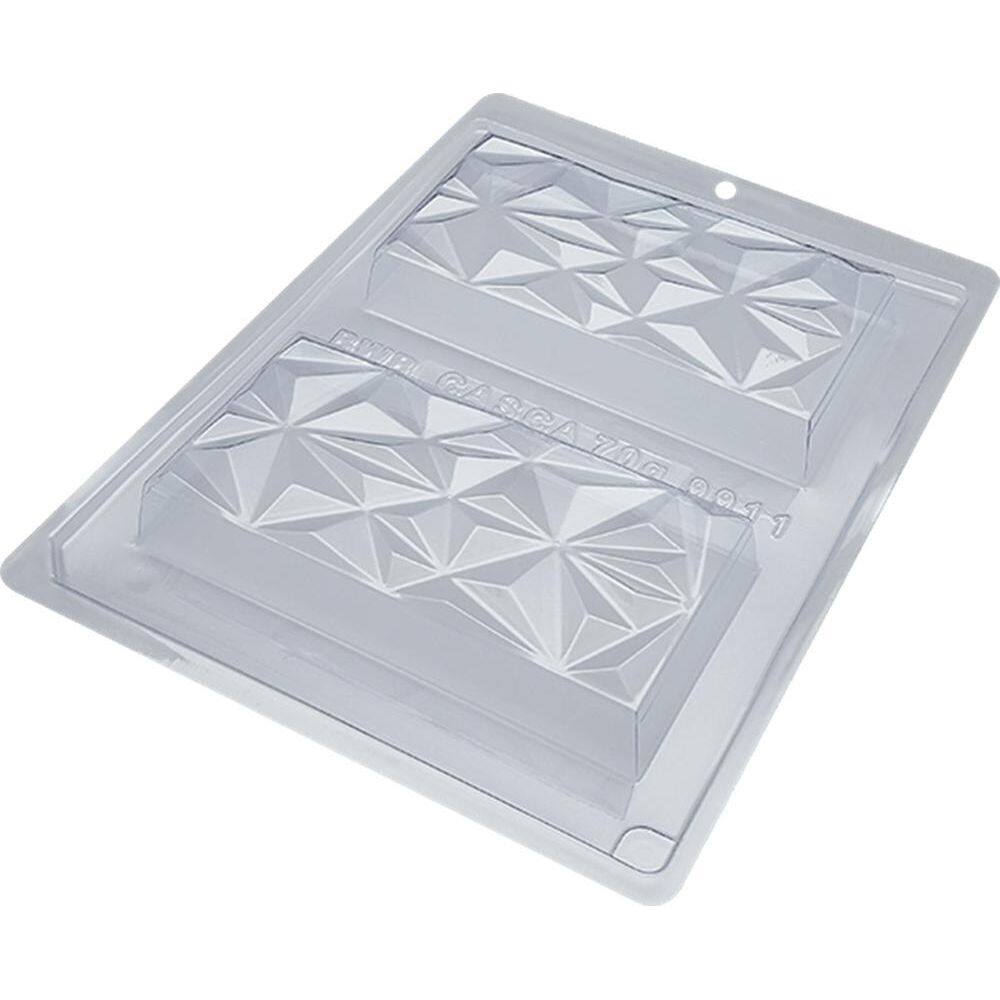 Forma Chocolate Silicone Triângulo 9911 2 Cav. 140x70mm 70g