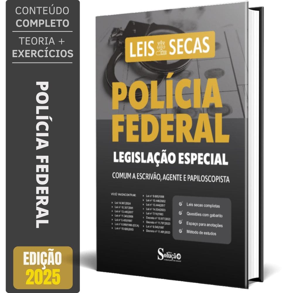 Legislação Especial 2025 Polícia Federal Comum A Escrivão,