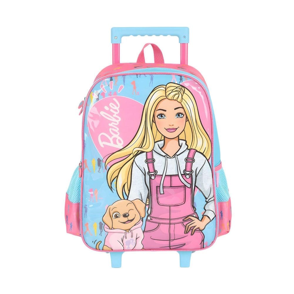 Mochila Escolar De Rodas Barbie - Azul