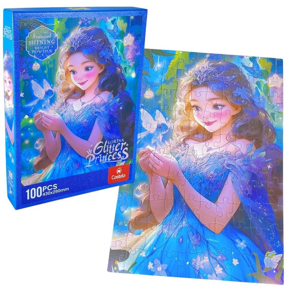 Quebra Cabeça De 100 Peças Da Princesa Gliter Castela