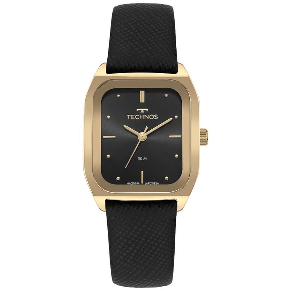 Relógio Technos Feminino Ref: 2035Ncp/0P Retangular Dourado