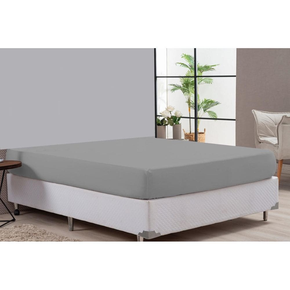 Lençol Para Hotel Clinica Hospedaria Cama Casal Queen Cinza
