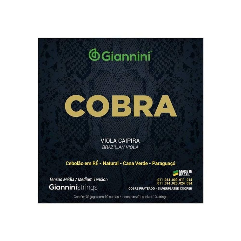 Encordoamento Viola Giannini Cobre Prateado Media Gesvm