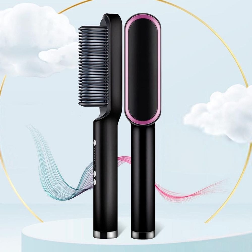 Escova 3 Em 1 Secadora Alisa Cabelo Turbo  Plus