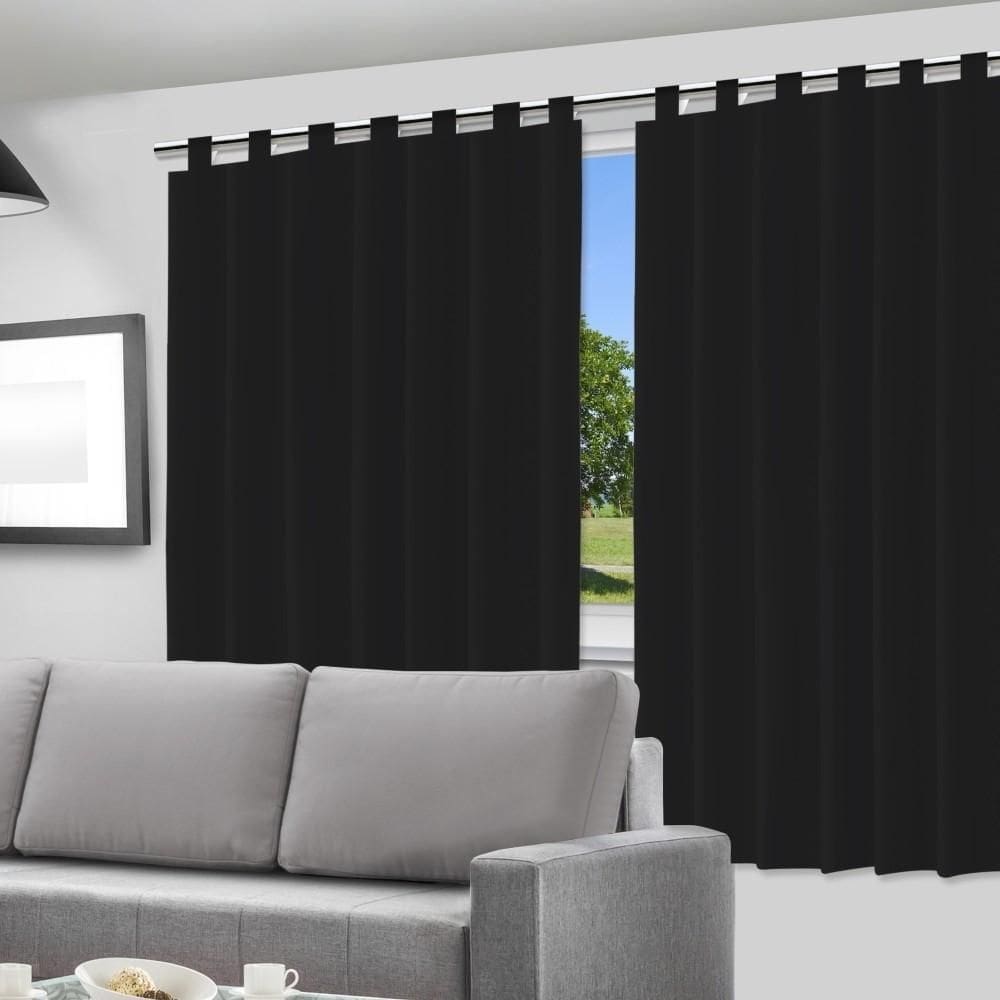 Cortina Blackout Preto Pvc 280X280Cm Com Alça Corta Luz