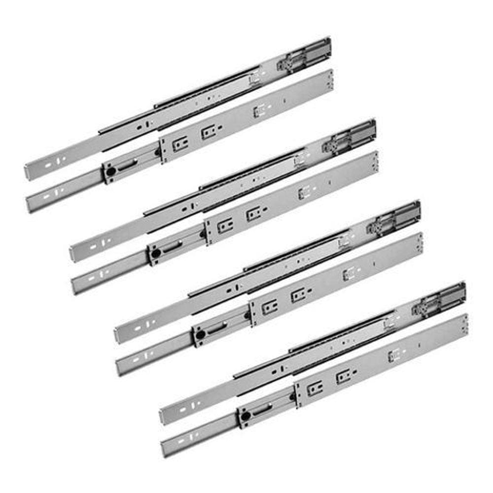 8 Corrediças Telescópicas 35Cm Gaveta Trilho Zincada 4 Pares