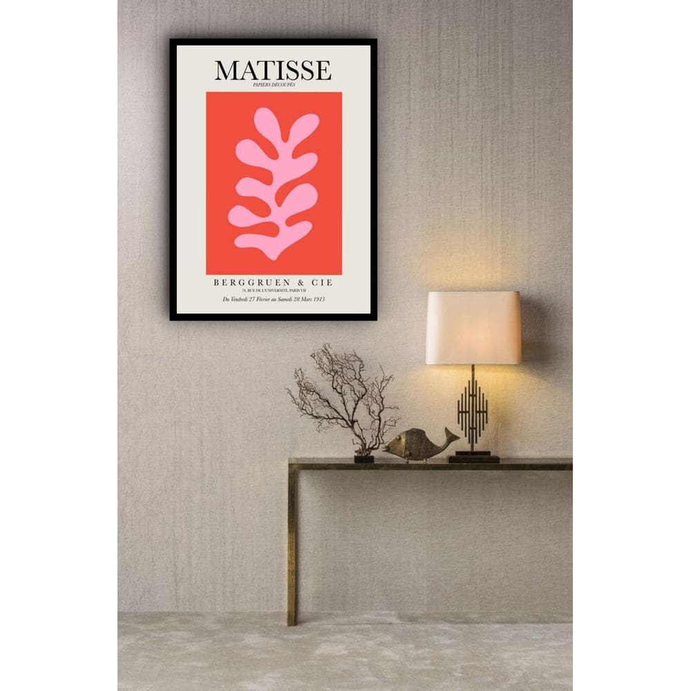 Quadro Decorativo Matisse Coral Floral - 70X50Cm