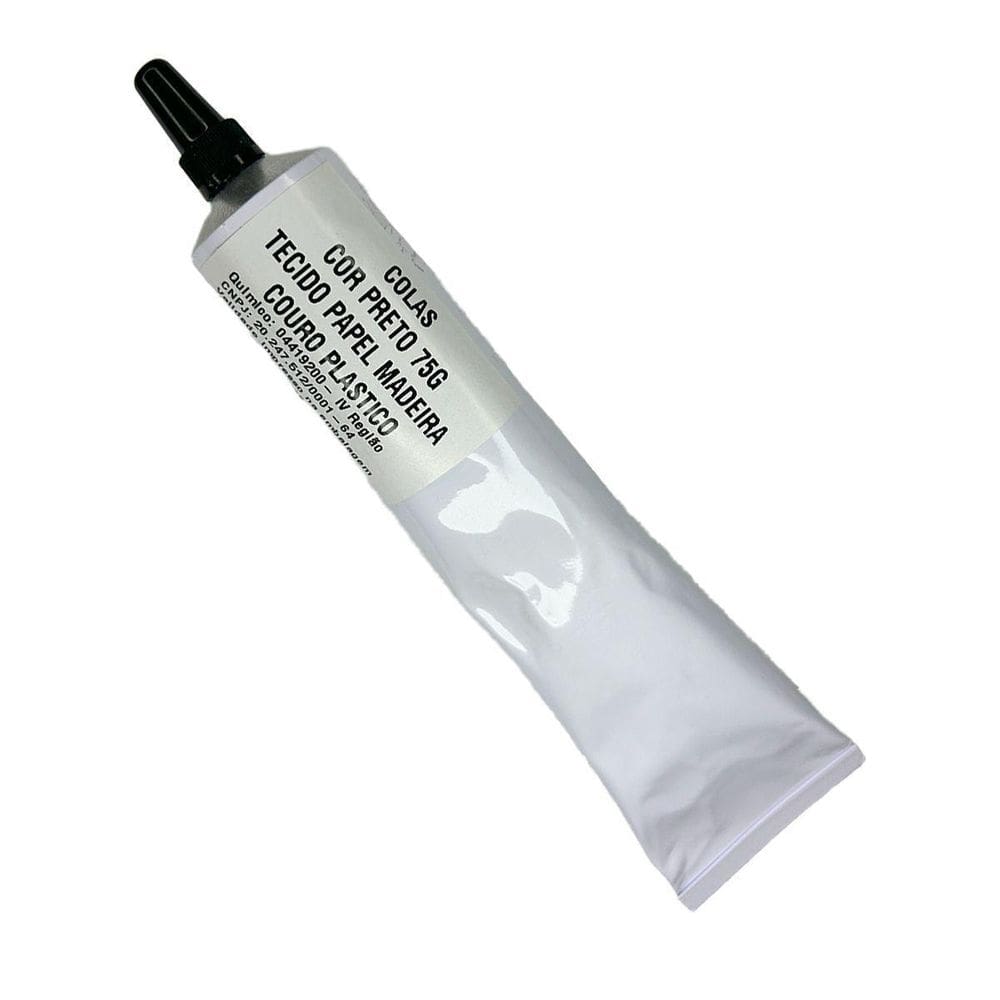 Colas Cor Preto 75G Tecido Papel Madeira Couro Plastico