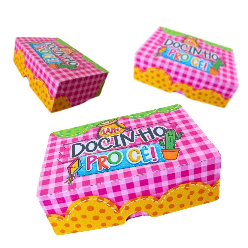 10 Caixinhas Lembrancinha Festa Junina - Docin Pro Cê