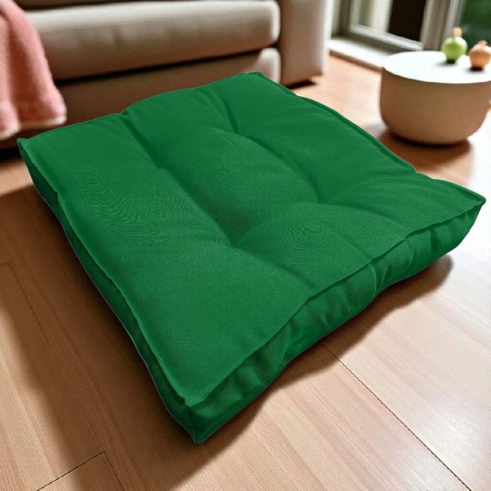 Almofada Futon Cadeiras Bancos Áreas 60X60 Cm Verde Bandeira