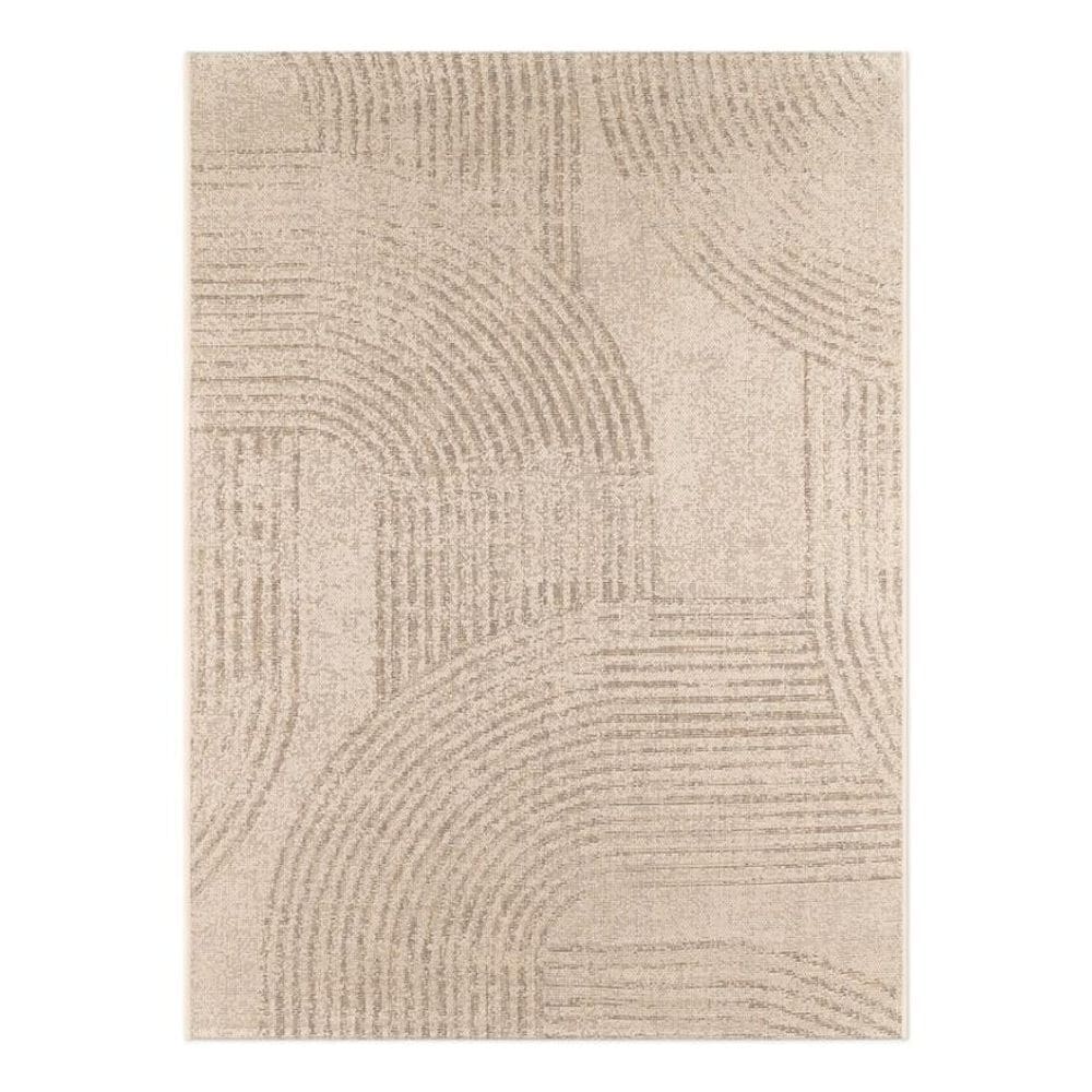 Tapete Sala 100X150Cm Eco-Nature Roat Bege/Marrom 87 Sisal