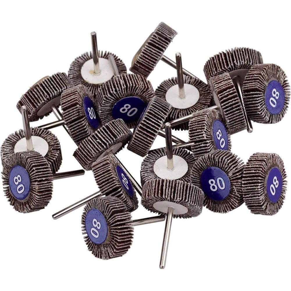 Kit 20 Discos Flap Lixa 32Mm Lamela G80 Para Micro Retíficas