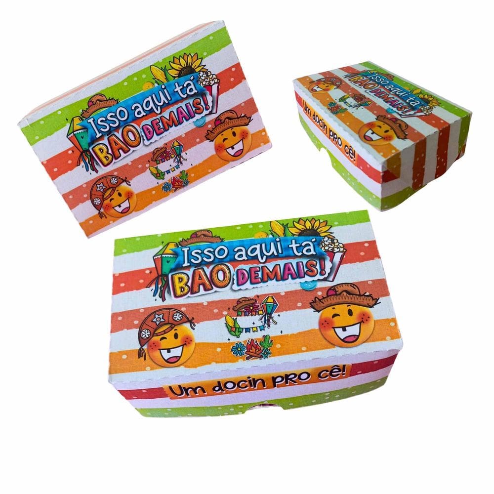 20 Caixas Docinhos Festa Junina - Isso Aqui Ta Bao Demais