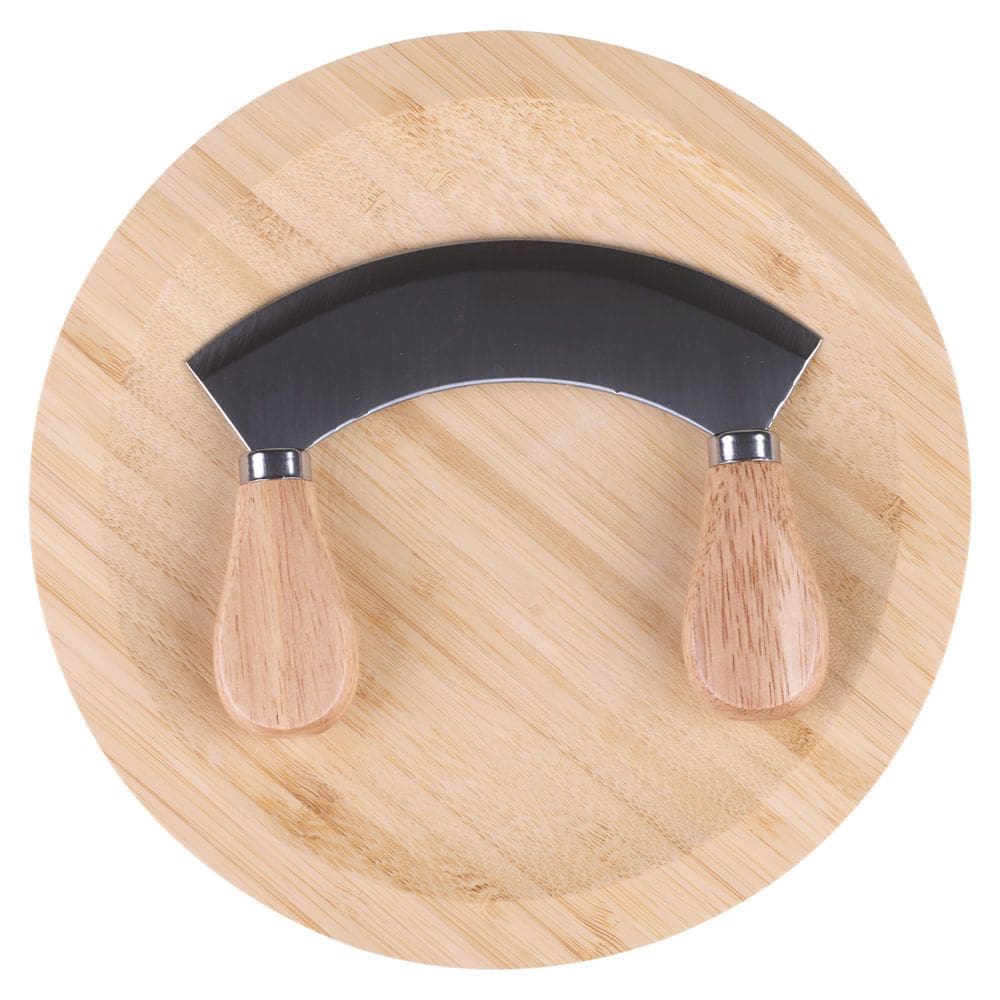 Conjuto Faca Meia Lua com Tábua Eco Bamboo CV245020 Cazza