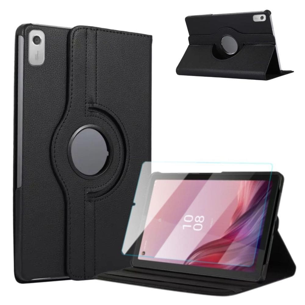 Case Couro Apoio 360 Para Lenovo M9 Tb310Fu + Película Vidro