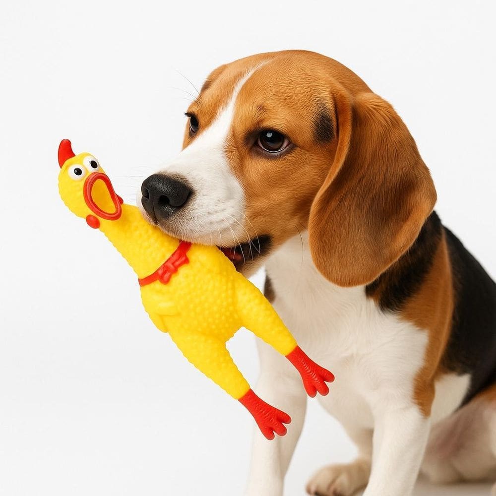 Galinha Pet Tamanho M - Brinquedo Interativo Para Cachorros