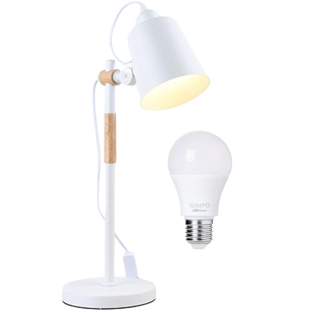 Luminária Mesa 57Cm Retrô Escandinava Articulada Metal