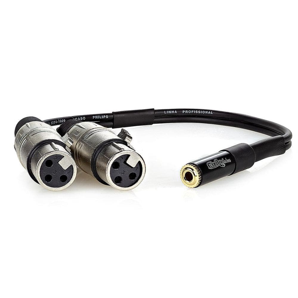 Cabo Adaptador P2 Femea Para 2 Xlr Femea - 50 Cm
