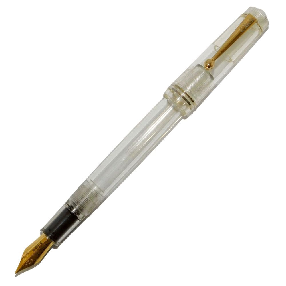Caneta Tinteiro Click Aristocrat Flex Gold Transparente