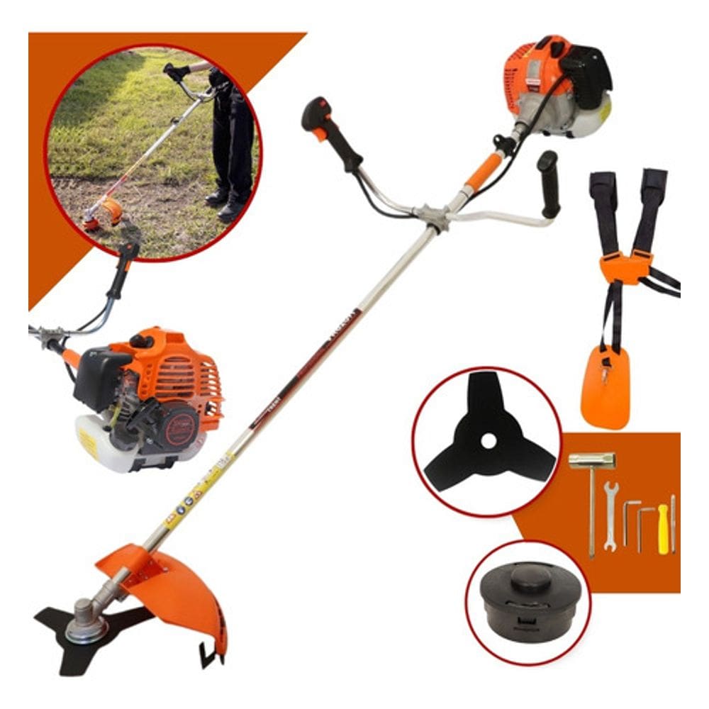 Roçadeira Profissional Super Potente Vulcan Trent Vr620h 3hp 62cc p/ Grama, Mato Alto, Capim Braquiária