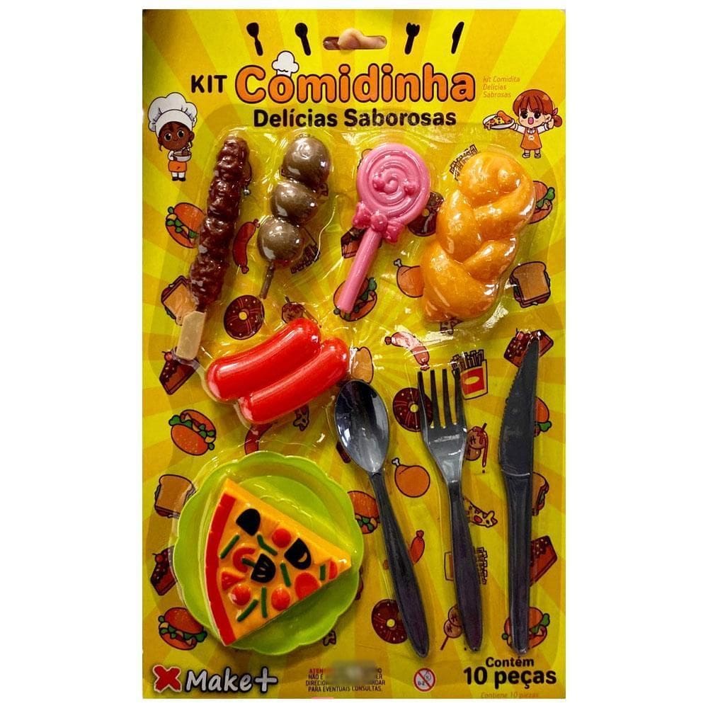 Kit Comidinhas Delicias Saborosas Com 10 Peças Brinquedo