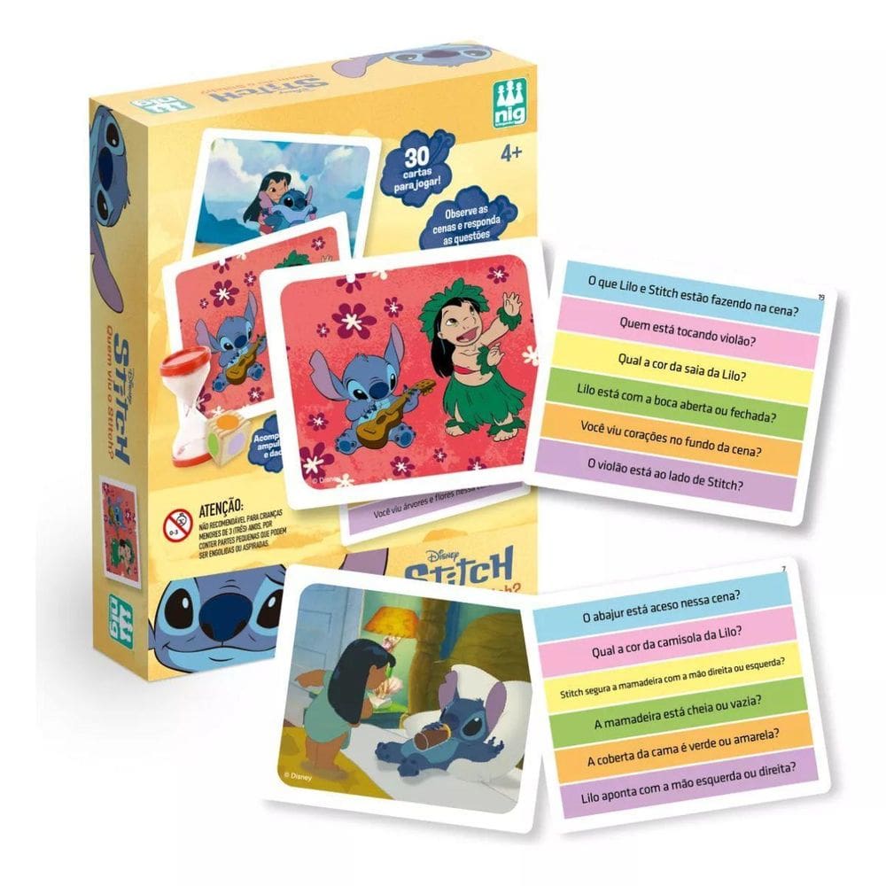 Jogo Educativo Quem Viu O Stitch 4121 - Nig Brinquedos
