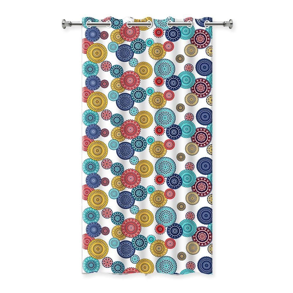 Cortina Para Box Estampa De Mandala - Com Gancho