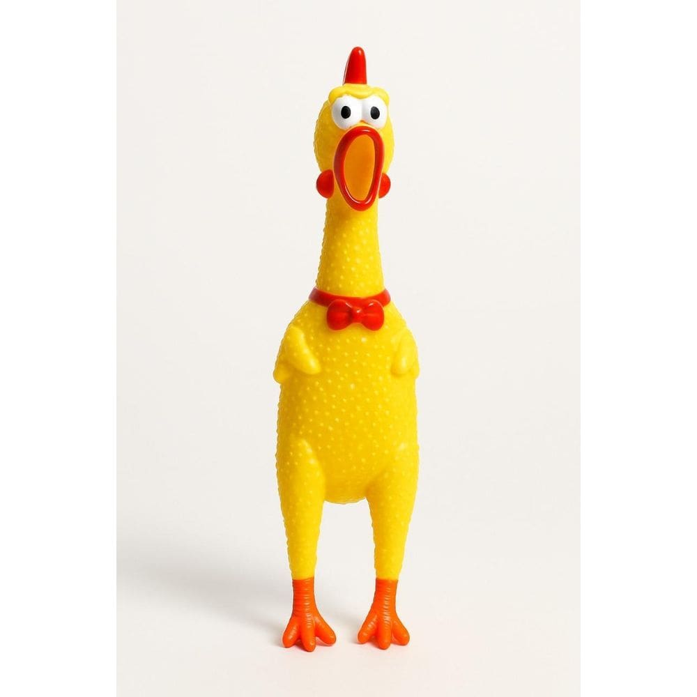 Brinquedo Galinha 16Cm Borracha Com Som Para Cães Pet