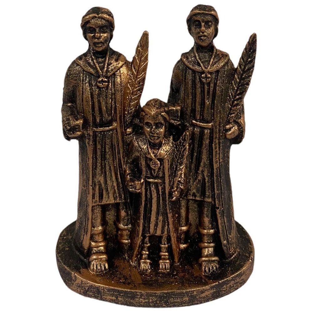 Escultura Cosme E Damiao Com Doum 8,5 Cm Em Resina